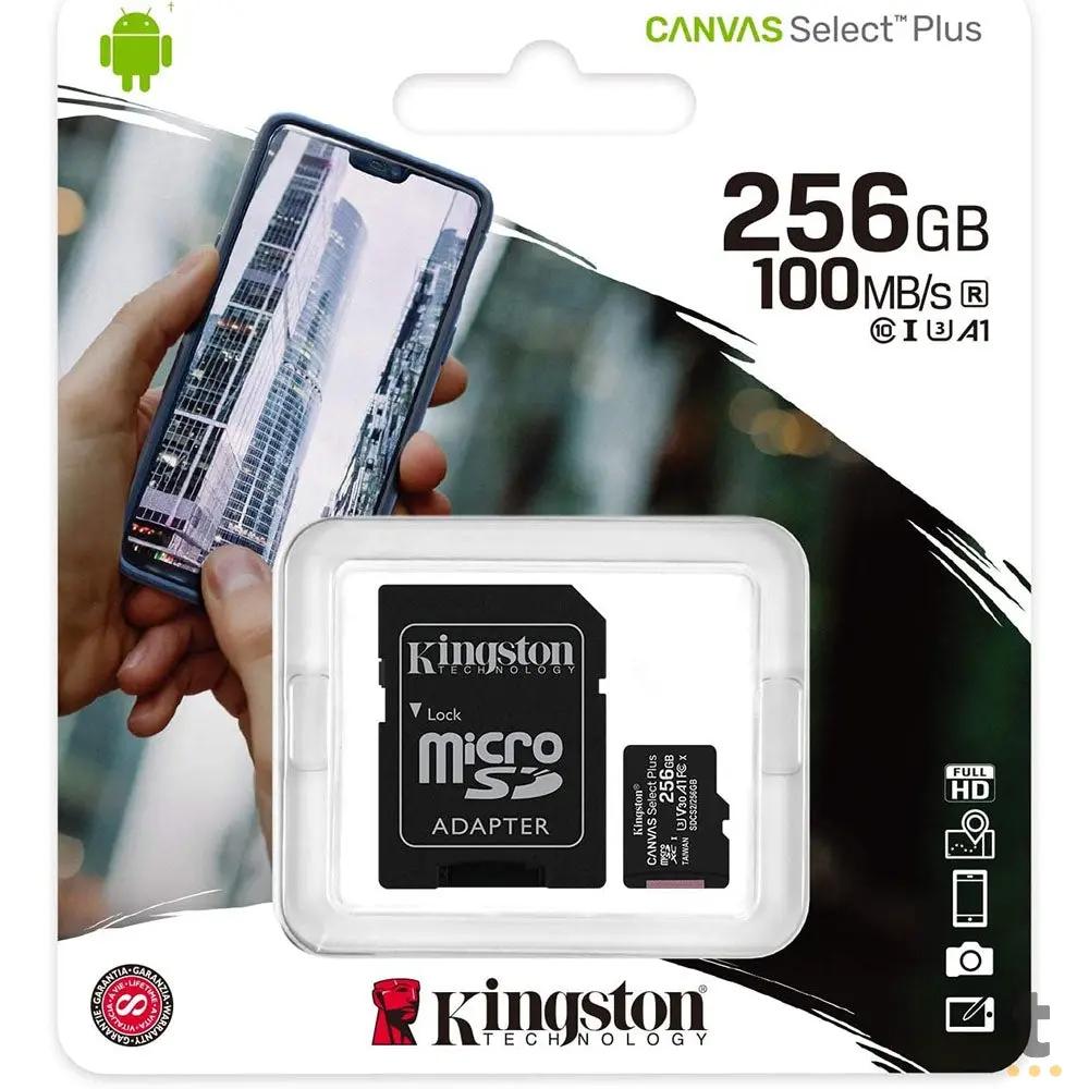 Cartão De Memória 256gb Micro Sd Card Kingston Cl 10 - SDCS2/256GB Truedata